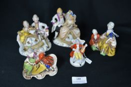 Five Continental Figures of Young Couples