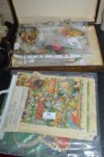 Raphael Tuck Leaf Scraps & Box of Victorian Scraps and Scrap Album