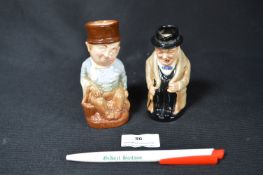 Small Royal Doulton Character Jug - Winston Churchill and a Sleeping Drunk