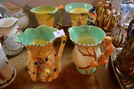 Four Burleigh Ware Harvest Jugs, etc.