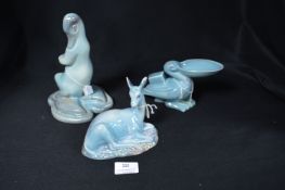 Three Blue Beswick Animals