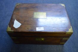 Victorian Mahogany Writing Slope with Brass Corners (AF)