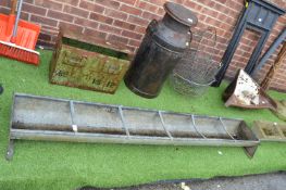Vintage Galvanised Farmyard Feeding Trough