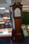 Oak Long Cased Clock by Nathaniel Hedge, Colchester