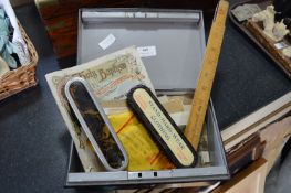 Metal Cash Box Containing Collectible Advertising Brochures, Ephemera, etc.