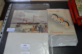 1955 Cunard Queen Mary Menu Race Card