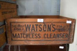 Vintage Wooden Crate - Watson's Matchless Clean Cleanser Soap