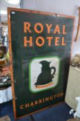 Large Enamel Pub Sign - The Royal Hotel 180x120cm