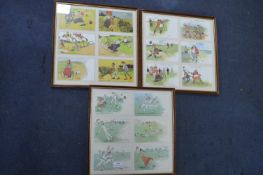 Framed Reproduction Tom Brown Sporting Postcards