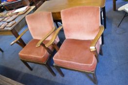 Pink Upholstered Armchairs