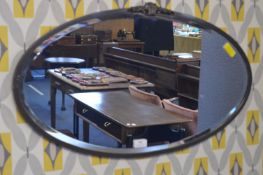 Bronze Effect Bevel Edge Oval Wall Mirror