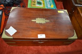 Brass Bound Mahogany Writing Slope (AF)