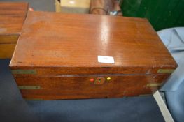 Victorian Brass Bound Mahogany Writing Slope