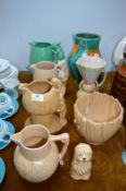Sylvac and Crown Ducal Jugs, Vases, etc.