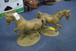 Pair of Brass Horses