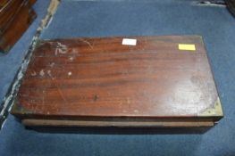 Georgian Brass Bound Mahogany Writing Slope (AF)