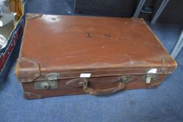 Vintage Leather Suitcase