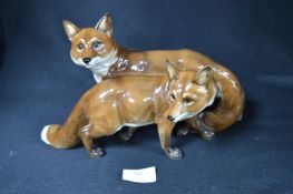 German Figure of Two Foxes