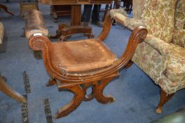 Victorian Oak U-Shaped Stool