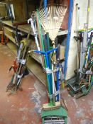 Bundle of Garden Tools; Sheers, Fork, Rake, etc.