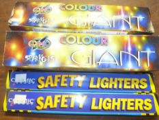 *Two Boxes of Giant Sparklers and Two Boxes of Saf