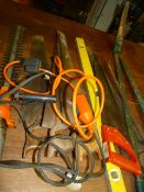 Quantity of Saws, Hedge Trimmer, Spirit Level, etc