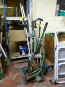 Bundle of Garden Tools; Spades, Saw, Edging Tool, etc.