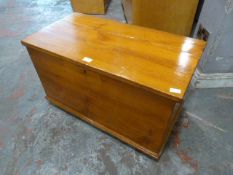 Small Antique Pine Blanket Box