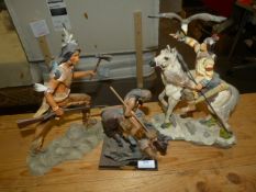Three Native American Figures