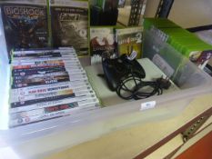Xbox 360 with Controller and Various Games