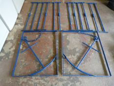 Two Decorative Metal Anchors with Six Sections of Posts