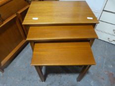 Nest of Three Wooden Tables