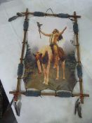 Native American Warrior on Horse Back Picture