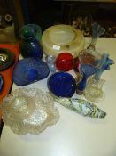 Vintage Glass Shade, Glass Fish, Coloured Glass etc