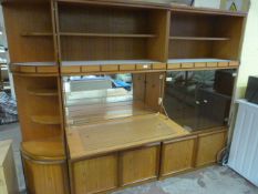 Three Piece Wood Effect Wall Unit