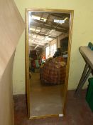 Gilt Framed Wall Mirror 94 x 35.5cm