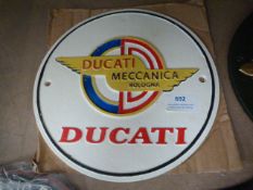 *Reproduction Metal Ducati Sign