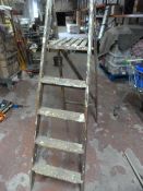 Wooden Four Tread Decorating Steps