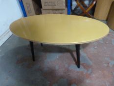 *Gold Painted Oval Coffee Table