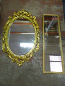 Two Gilt Framed Wall Mirrors