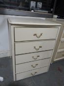 Five Drawer Bedside Cabinet