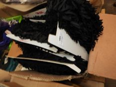 *Black Faux Suede Fringing