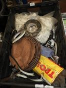 *Box Containing Assorted Wire Wool, Drain Rod, Doo