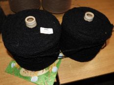 *2 Cones of Machine Knitting Wool (Black)