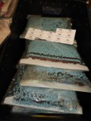 *3 Cards of Brown & Turquoise Bead Fringing