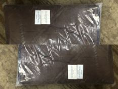 *4 Quilted Brown Cushion Covers