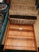 *Wicker Tray, Magazine Rack and a Spice Rack