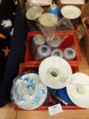 *Three Plastic Containers of Sewing Thread