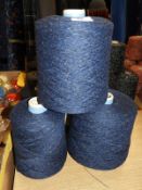 *3 Cones of Machine Knitting Wool (Blue)