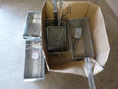 *Box of Fryer Baskets, Thermometer, etc.